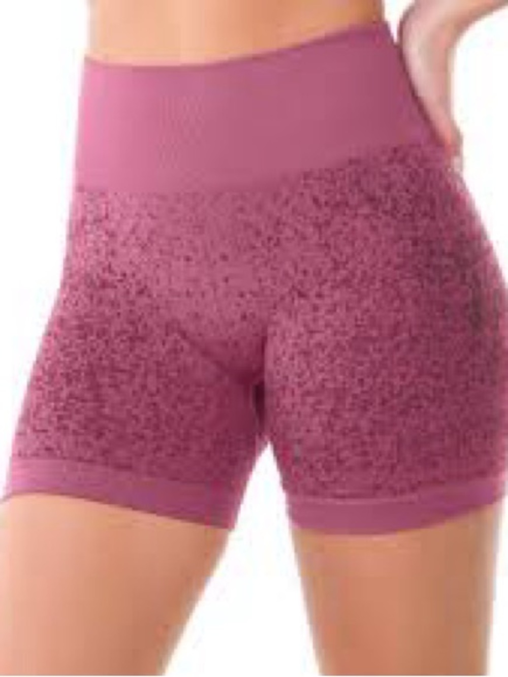 Dfyne High-Waist Seamless Athletic Shorts — Dusty Rose 1123